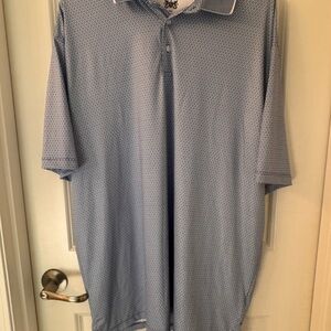 Hickey Freeman Navy Patterned Polo Shirt